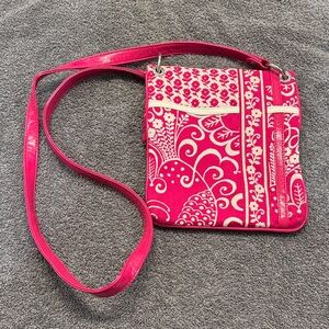 Vera Bradley Pink and Cream Crossbody Bag